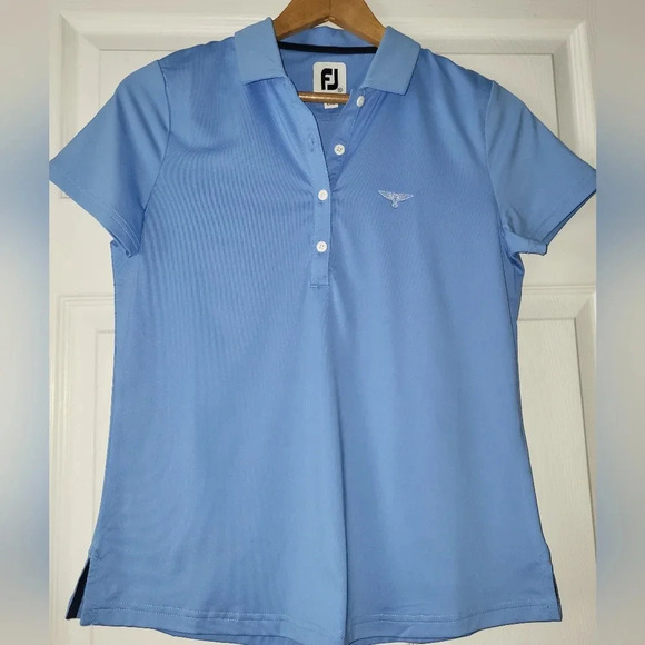 FootJoy Sky Blue Golf Tennis Active Moisture Wicking Polo Size Small - Picture 1 of 6